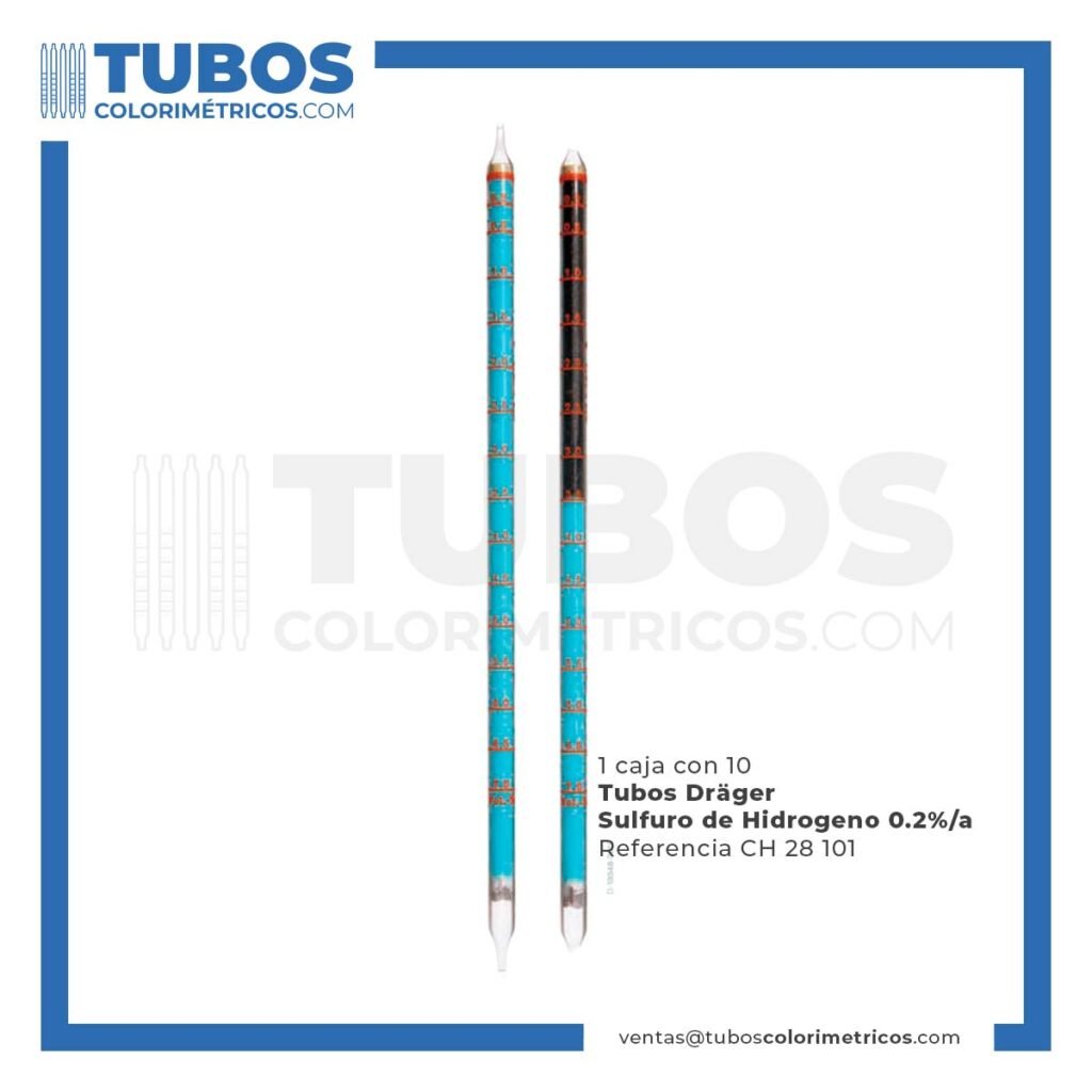 Inicio 21 Tubo Dräger Ácido Sulfhídrico 0,2%/A CH28101
