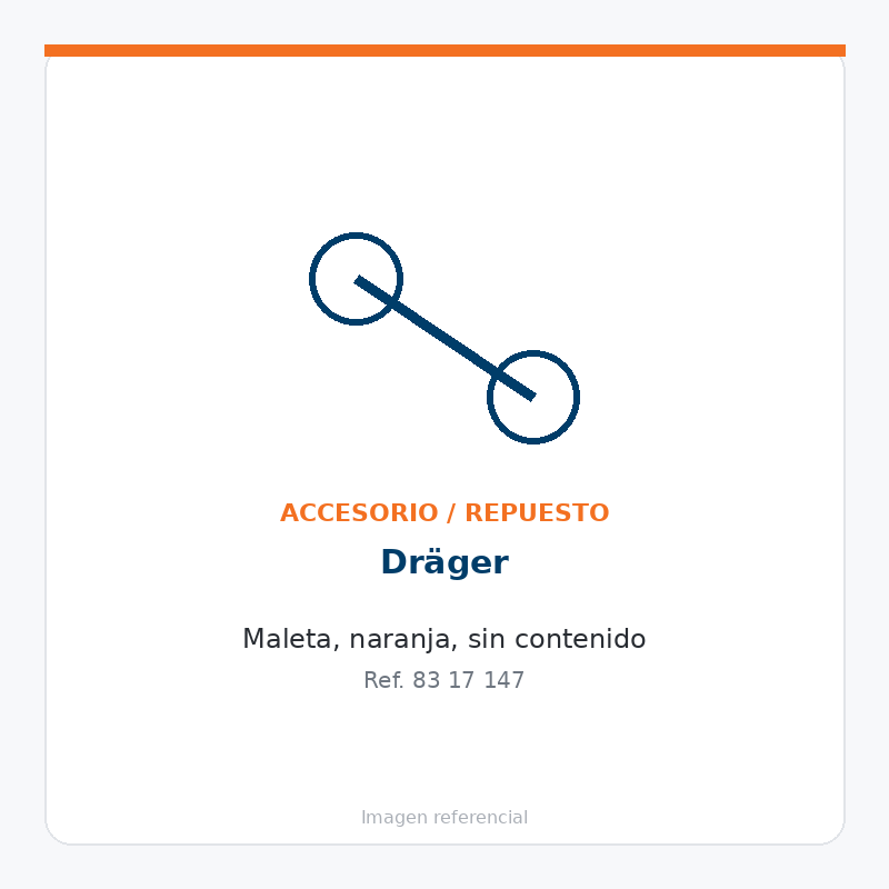 Dräger Maleta, naranja, sin contenido - 8317147