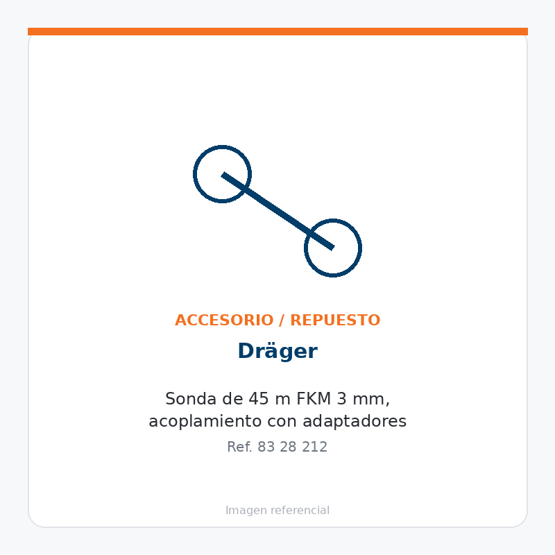 Dräger Sonda de 45 m FKM 3 mm, acoplamiento con adaptadores - 8328212