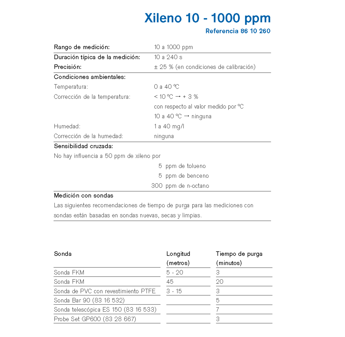 MicroTube Dräger Xileno 10 - 1000 ppm 8610260 1 MicroTube Dräger Xileno 10 - 1000 ppm 8610260