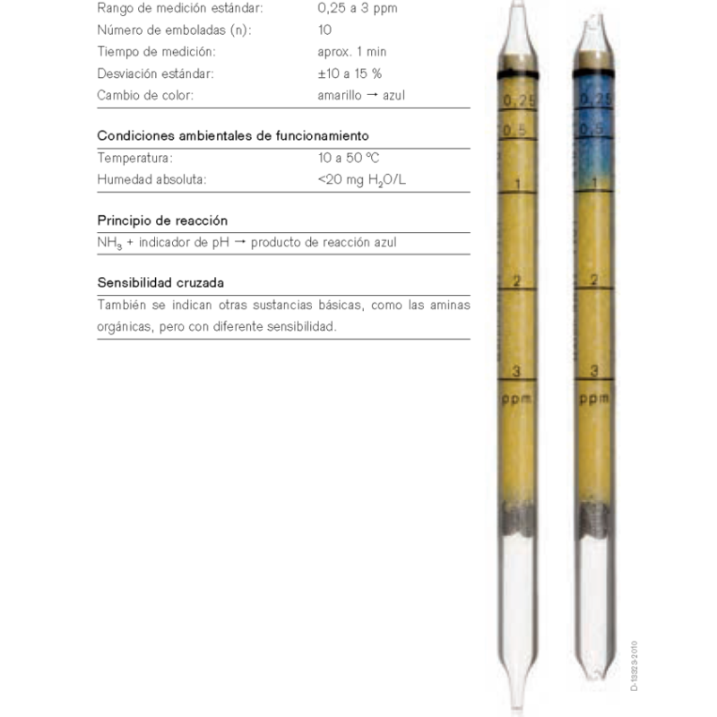 Tubo Dräger Amoniaco 0,25/a 8101711