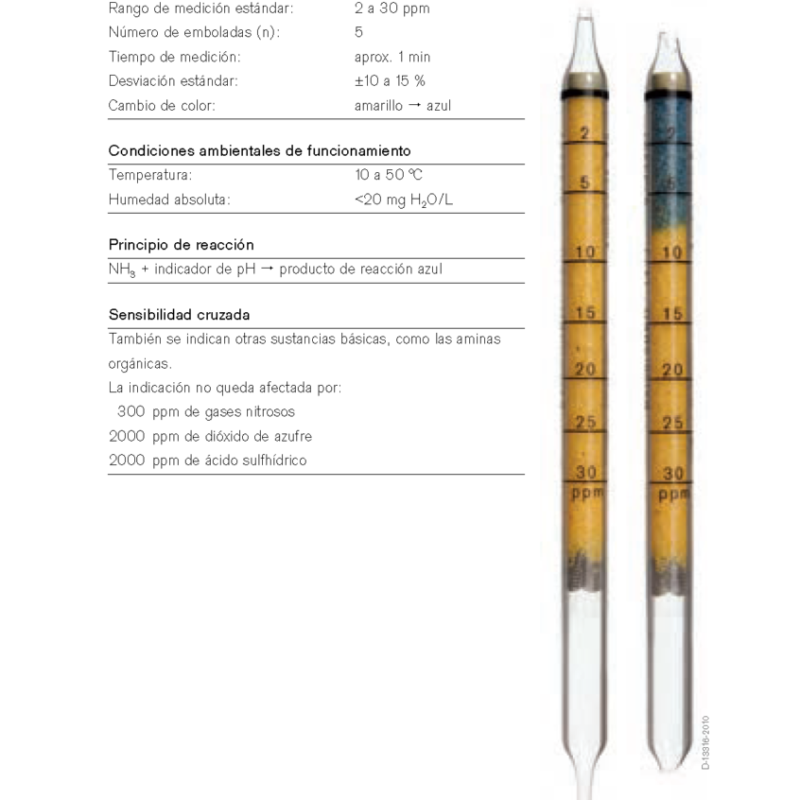 Tubo Dräger Amoniaco 2/a 6733231