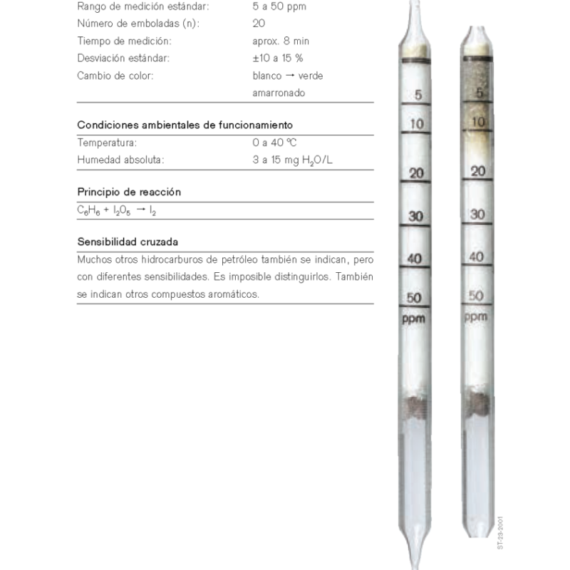 Tubo Dräger Benceno 5/b 67 28 071