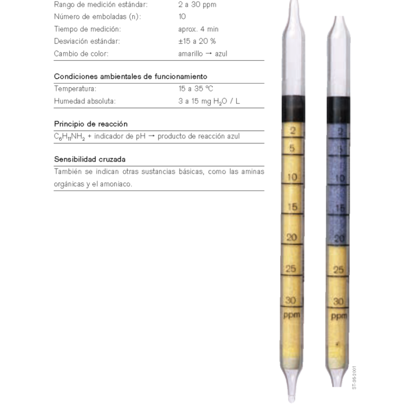Tubo Dräger Ciclohexilamina 2/a 67 28 931