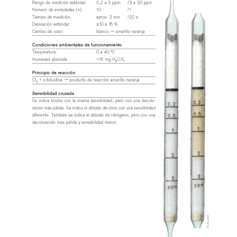 Tubo Dräger Cloro 0,2/a CH24301