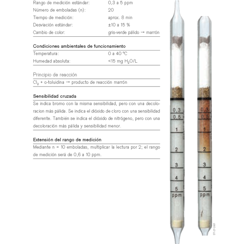 Tubo Dräger Cloro 0,3/b 67 28 411