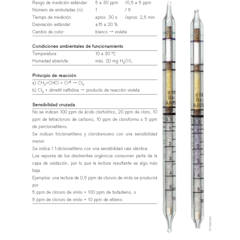 Tubo Dräger Cloruro de Vinilo 0,5/b 81 01 721