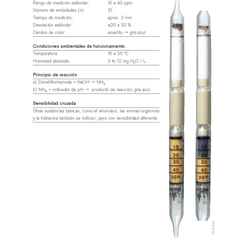 Tubo Dräger Dimetilformamida 10/b 67 18 501
