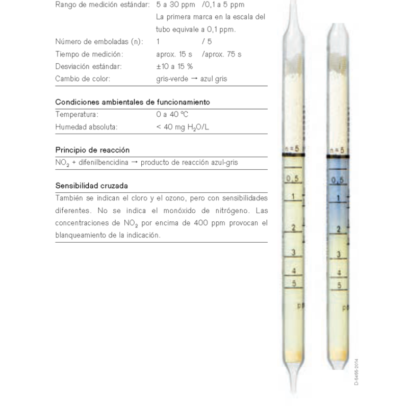 Tubo Dräger Dióxido de Nitrógeno 0,1/a 81 03 631