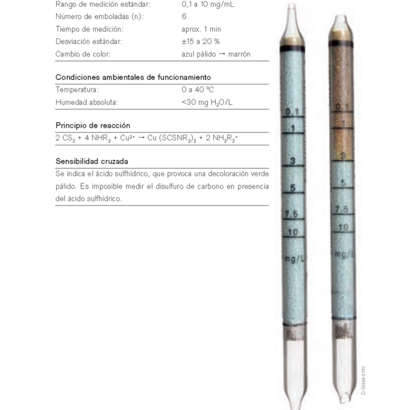 Tubo Dräger Disulfuro de Carbono 30/a CH 23 201