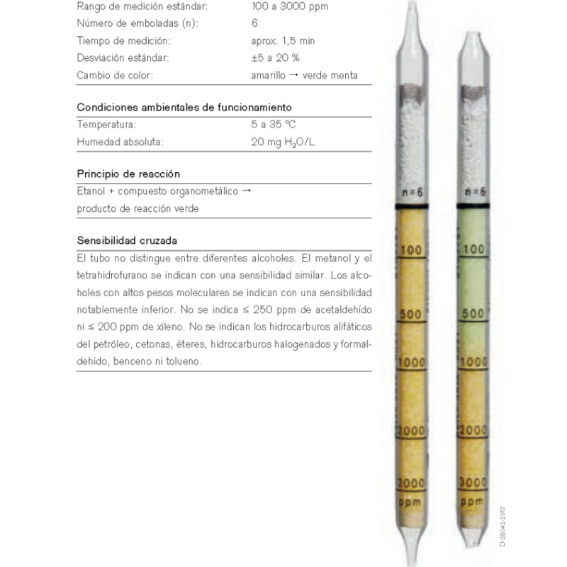 Tubo Dräger Etanol 100/a 81 03 761