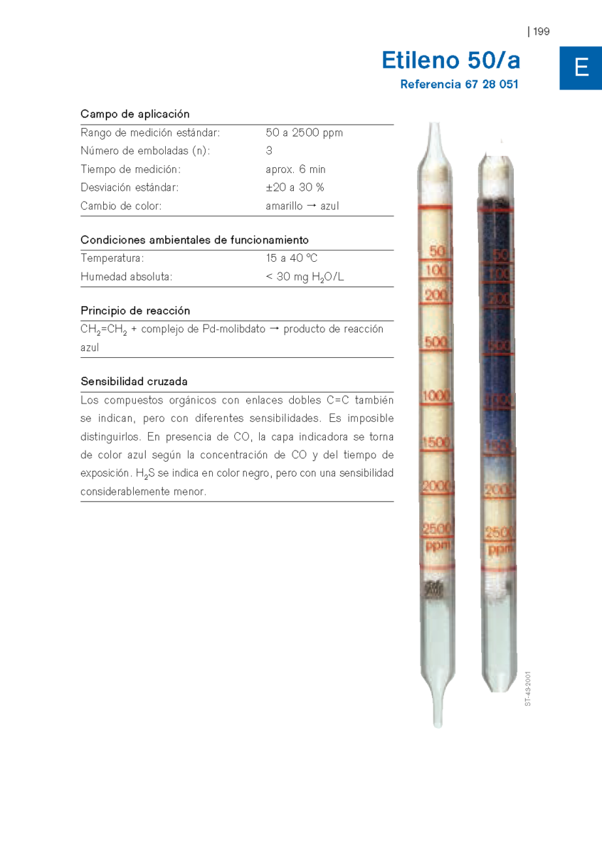 Tubo Dräger Etileno 50/a 67 28 051 1 Tubo Dräger Etileno 50/a 67 28 051