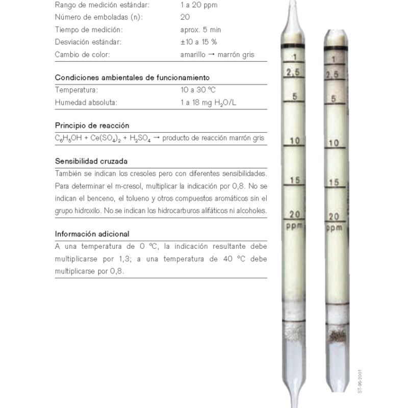 Tubo Dräger Fenol 1/b 81 01 641