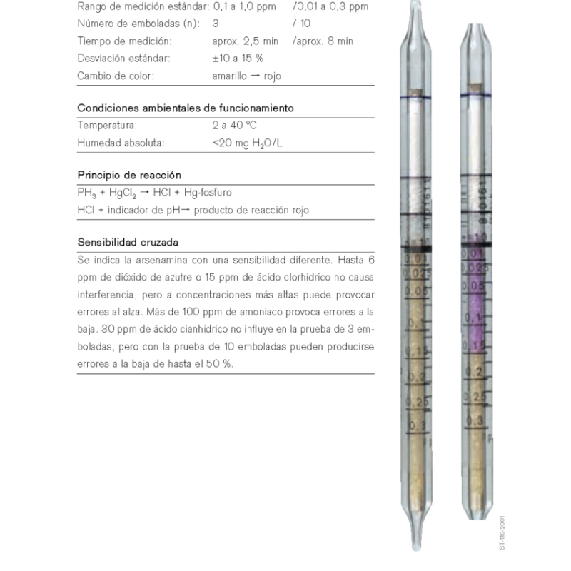 Tubo Dräger Fosfamina 0,01/a 81 01 611
