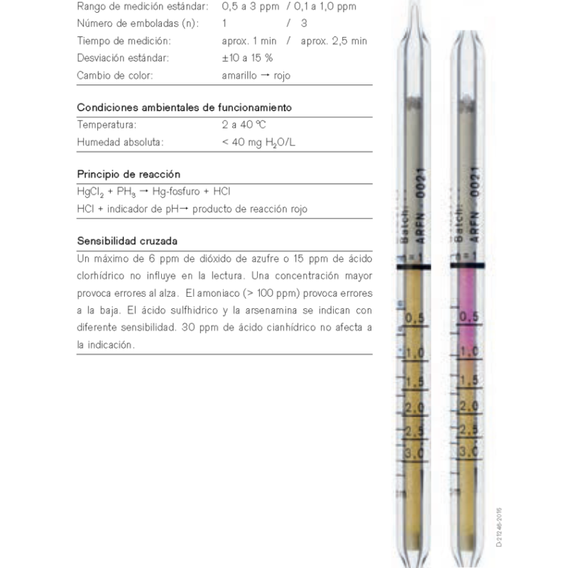 Tubo Dräger Fosfamina 0,1/c 81 03 711