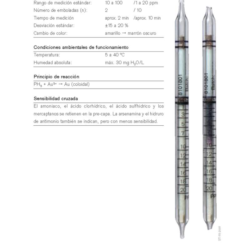 Tubo Dräger Fosfamina 1/a 81 01 801