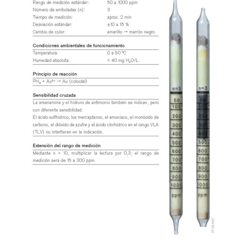 Tubo Dräger Fosfamina 50/a CH 21 201