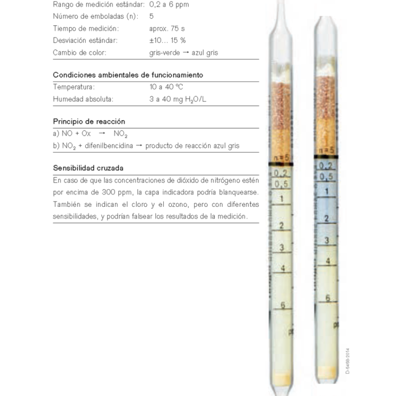 Tubo Dräger Gases Nitrosos 0,2/a 81 03 661