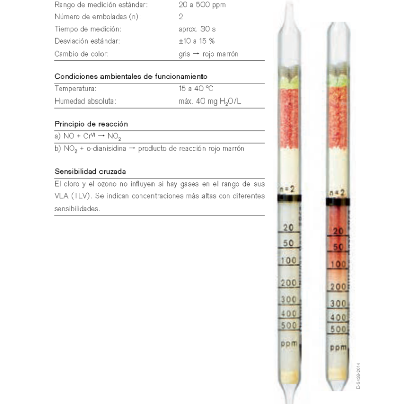 Tubo Dräger Gases Nitrosos 20/a 67 24 001