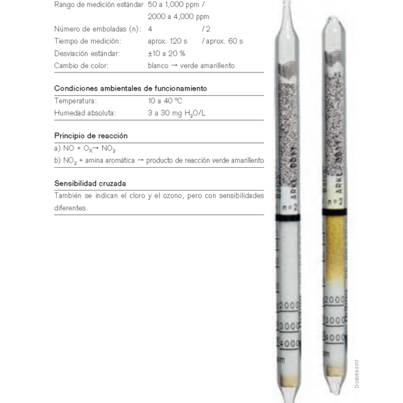 Tubo Dräger Gases Nitrosos 50/b 81 03 941