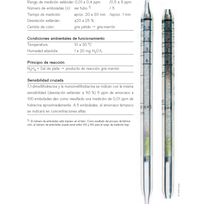 Tubo Dräger Hidracina 0,01/a 81 03 351
