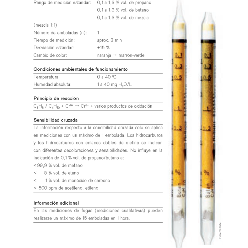Tubo Dräger Hidrocarburos 0,1%/c 81 03 571