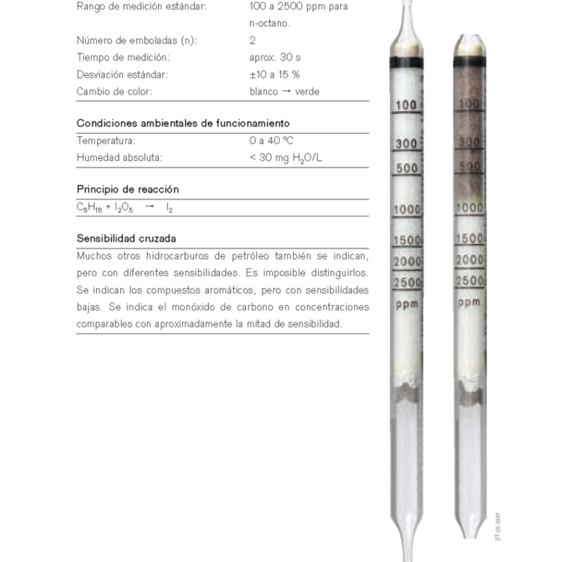 Tubo Dräger Hidrocarburos de Petróleo 100/a 67 30 201