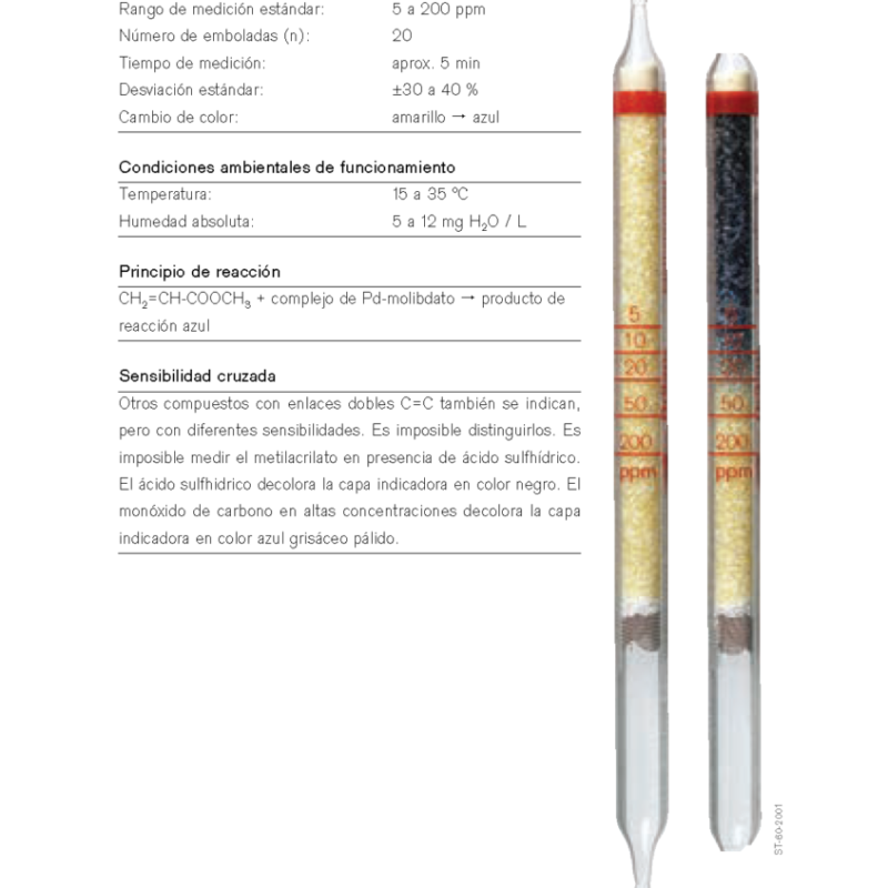 Tubo Dräger Metilacrilato 5/a 67 28 161