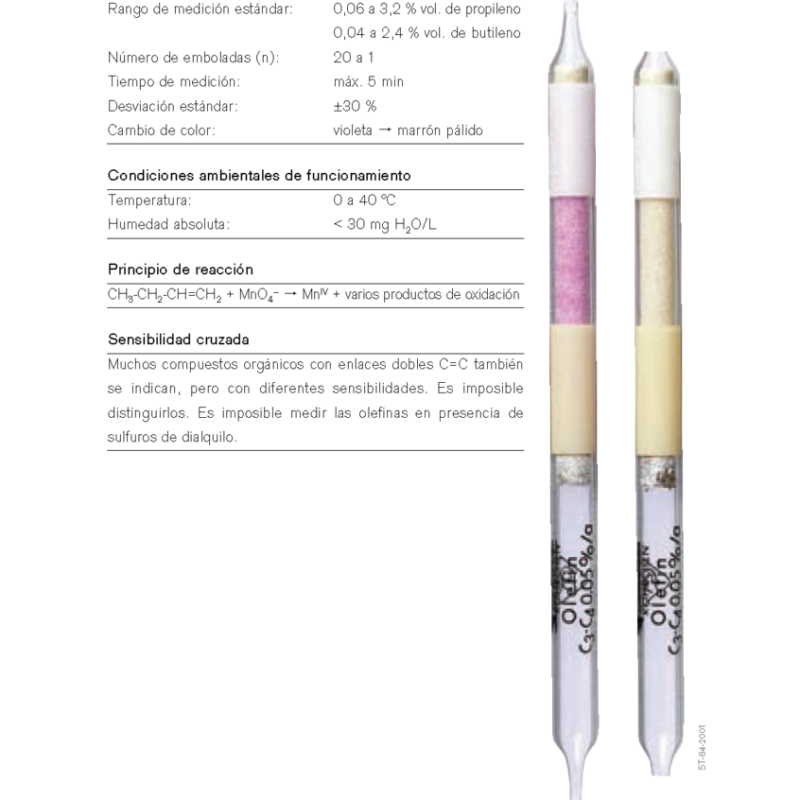Tubo Dräger Olefina 0,05%/a CH 31 201