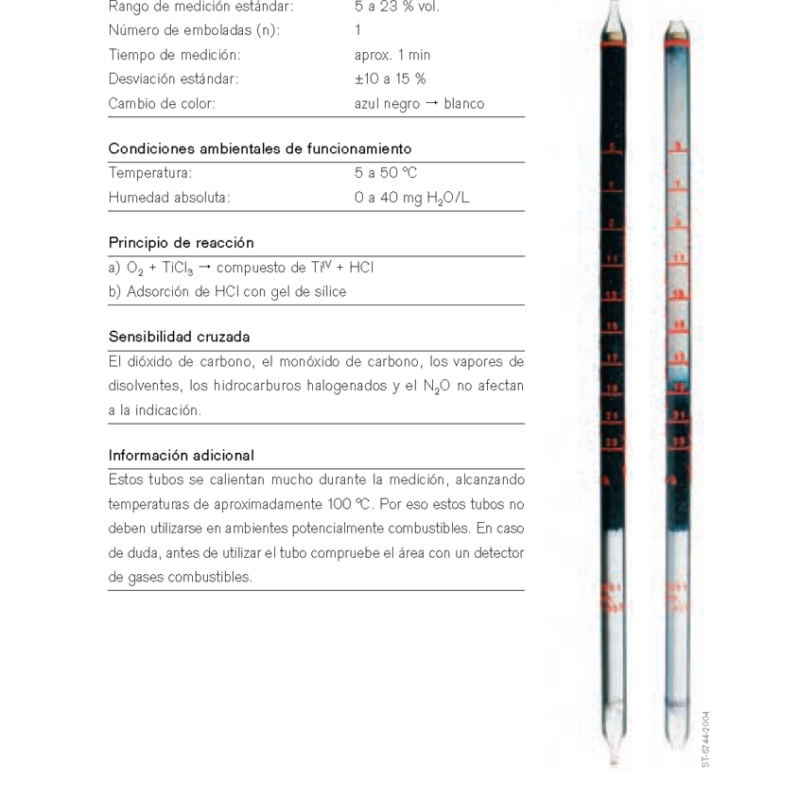 Tubo Dräger Oxígeno 5%/C 81 03 261