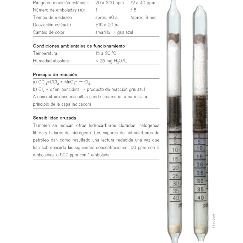 Tubo Dräger Percloroetileno 2/a 81 01 501