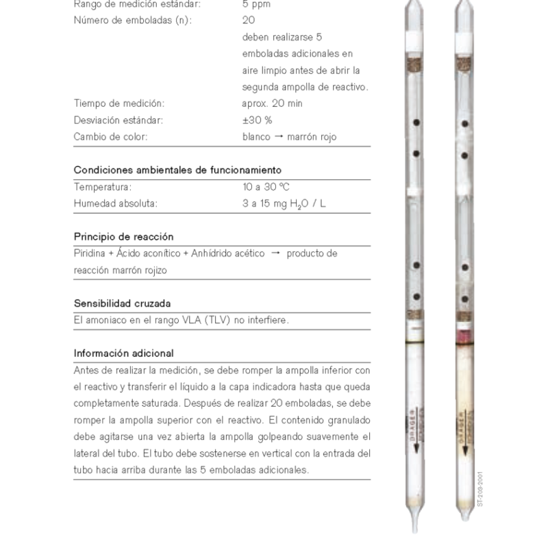 Tubo Dräger Piridina 5/A 67 28 651