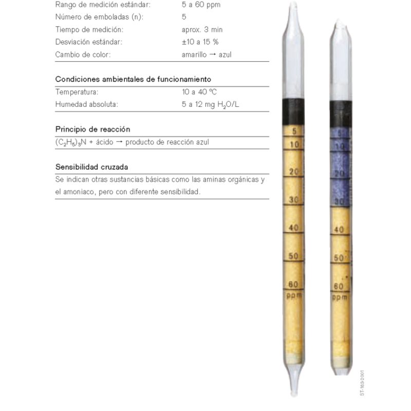 Tubo Dräger Trietilamina 5/a 67 18 401