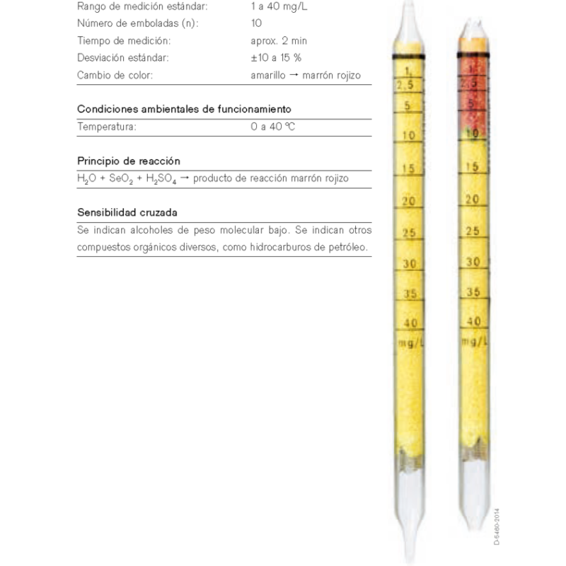 Tubo Dräger Vapor de Agua 0,1 CH 23 401