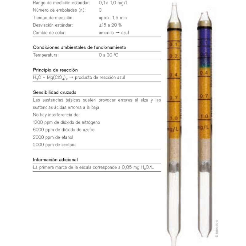 Tubo Dräger Vapor de Agua 0,1/a 81 01 321