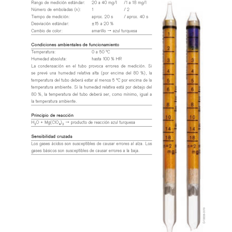 Tubo Dräger Vapor de Agua 1/b 81 01 781