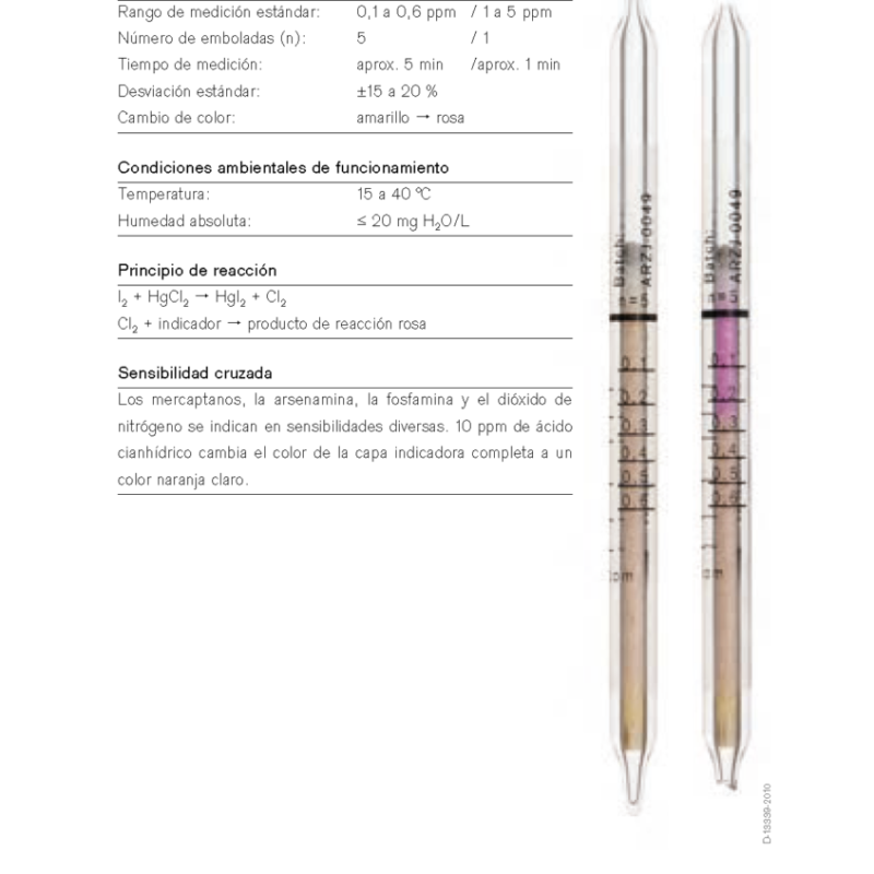 Tubo Dräger Yodo 0,1/a 81 03 521