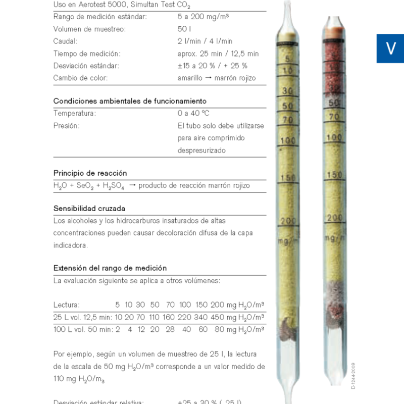 Tubo Colorimétrico Dräger Vapor de Agua 5/a-P 67 28 531