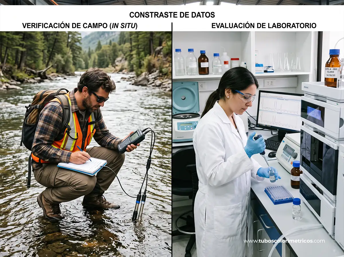 NOM-010-STPS-2014: Guía de Límites de Exposición y Cómo Medirlos con Tubos Colorimétricos 3 Diferencia entre el reconocimiento en campo y la evaluación de un laboratorio acreditado bajo la NOM-010